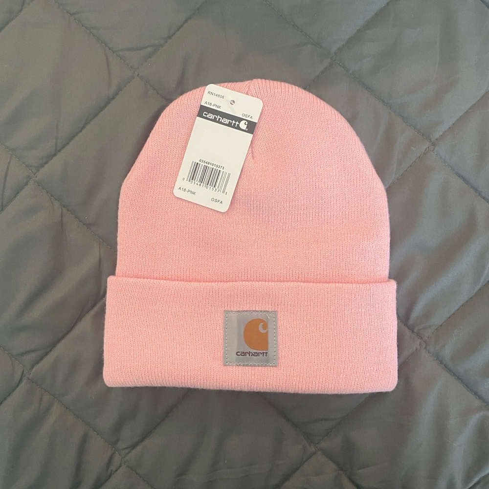 Carhartt Pink Knit Beanie Hat